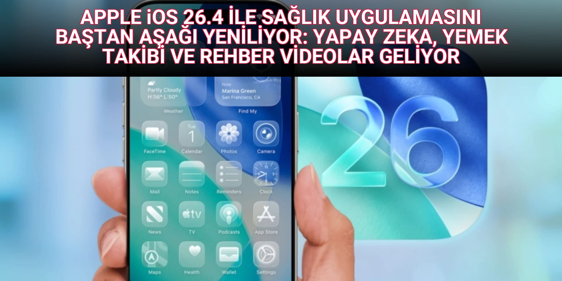 APPLE iOS 26.4 İLE SAĞLIK UYGULAMASINI BAŞTAN AŞAĞI YENİLİYOR: YAPAY ZEKA, YEMEK TAKİBİ VE REHBER VİDEOLAR GELİYOR